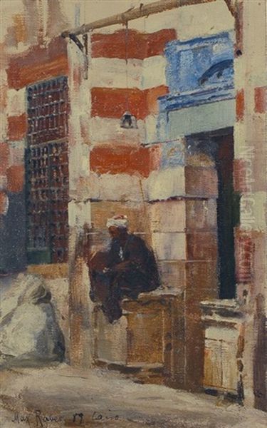 Lesender Vor Einem Haus. Cairo - view 1