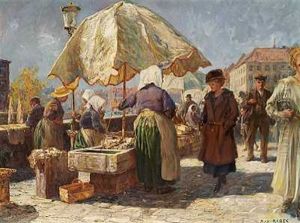 Fiskerkoner Pa Gl. Strand I Kobenhavn. I Forgrunden Ses Laura Aller by Max Friedrich Rabes