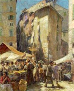 Marktszene In Genua