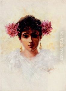 Jeune Fille A La Coiffure Aux Fleurs