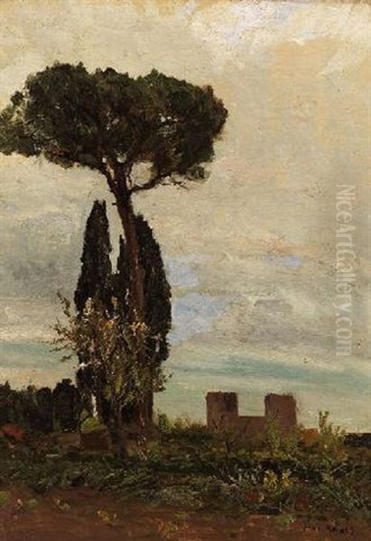 Italienische Landschaft An Der Via Appia - view 1
