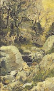 Klippelandskab Fra Taormina by Max Friedrich Rabes