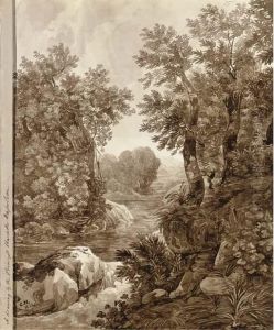 A River Flowing Through An Overgrown Valley