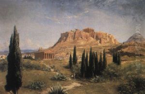 A View Of The Acropolis by Max Friedrich Rabes