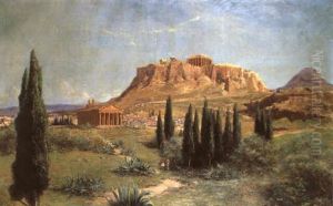 Blick Auf Die Akropolis, Athen
