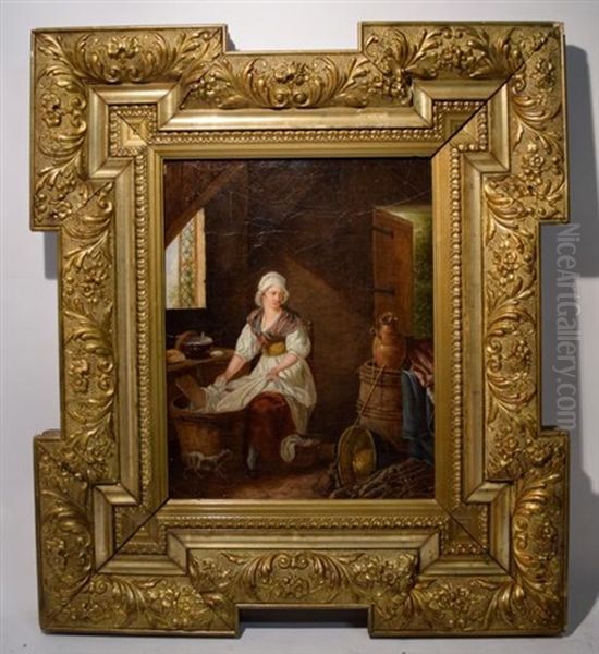 Blanchisseuse Dans Un Interieur - view 1