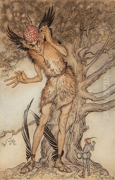 A Terrible Fellow, Little Brother And Little Sister Interior Illustration, 1917 - view 1