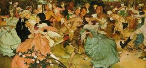 The Dance In Cupid's Alley by Arthur Rackham