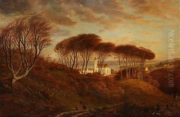 Landscape With Mariager Church In Jutland - view 1