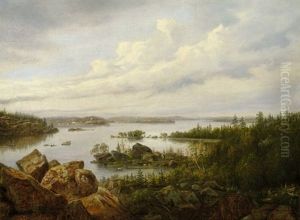 Blick Uber Der Bucht Von Wyborg Im Bezirk St. Petersburg In Karelien by Niels Groenbek Rademacher