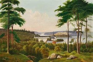 Landscape With A Castle Near A River by Niels Groenbek Rademacher