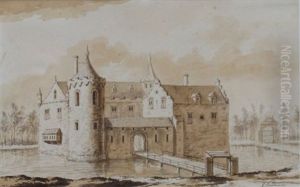 De Linker- En Voorzijde Van Kasteel Noordeloos Bij Gorinchem De Linker- En Voorzijde Van Kasteel Noordeloos Bij Gorinchem