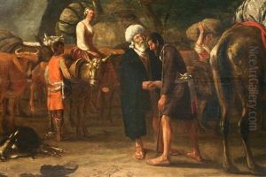 Biblical Scene Of Departure In The Desert