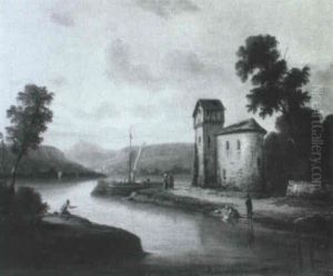 Dutch River Landscape by Abraham Rademaker