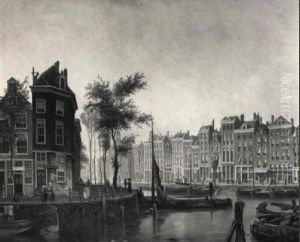 A View Of The Wolfshoek, Rotterdam by Marinus van Raden