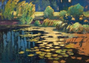 Landscape With A Pond And Water Lilies by Vaclav Radimsky