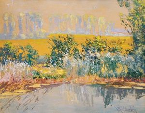 A Sunlit Riverbank by Vaclav Radimsky
