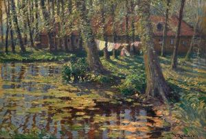 A Settlement By The Water by Vaclav Radimsky