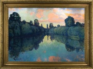 Evening On The Elbe by Vaclav Radimsky