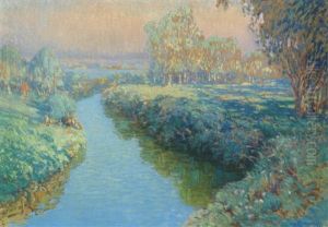 Ruhige Fluslandschaft Ruhige Fluslandschaft