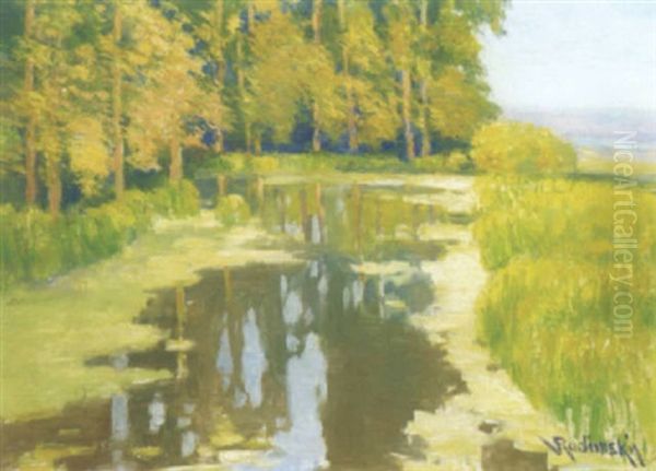 A Sunlit River Landscape - view 1