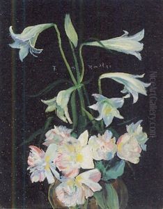 Lilien Und Pfingstrosen Lilien Und Pfingstrosen