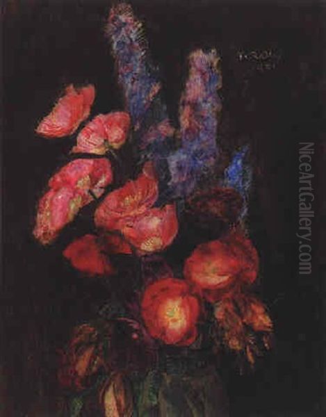 Blumenvase Mit Mohn - view 1