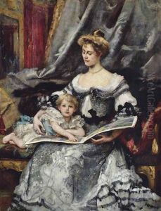 Lady Winifred Renshaw With Her Eldest Child Thomas