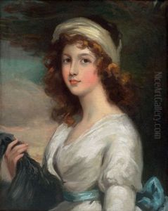Portrait De Femme A La Robe Blanche by Sir Henry Raeburn