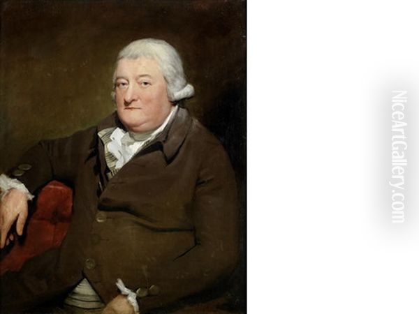 Portrait Of A Gentleman, Half-length, Seated, In A Brown Coat - view 1