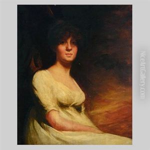 Untitled - Portrait Of A Lady In White by Sir Henry Raeburn