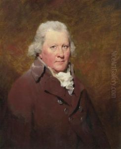 Portrait Of Captain David Kinloch, R.n.), Half Length, Dressed In A Snuff Brown, Double Breasted Jacket With Brass Buttons And A White Frilled Jabot