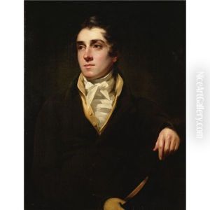 Portrait Of A Gentleman, Seated, Wearing A Green Coat And Holding A Hat by Sir Henry Raeburn