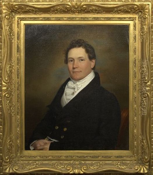 Portrait Of A Gentleman In A Black Coat And White Silk Cravat - view 1