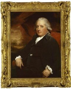 Portrait Of The Right Hon. Robert Blair Of Avontoun, Seated In A Black Suit, Against A Red Curtain