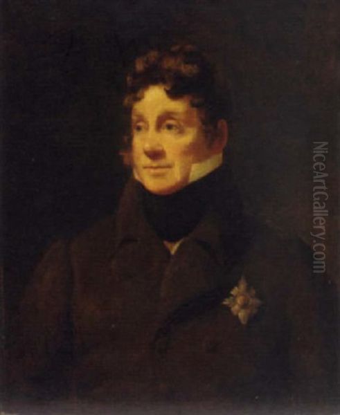 Portrait Of Sir Charles Forbes In A Brown Coat And Black Stock - view 1