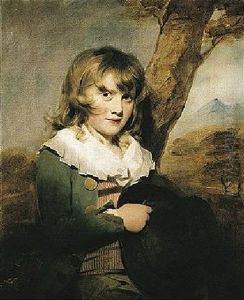Portrait Of Master Loch Seated By A Tree, Wearing A Green Coat And Pink Striped Waistcoat, His Hat In His Right Hand
