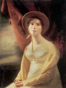 A Portrait Of A Lady With A Straw Bonnet, Thought To Be Mrs. Urquhart by Sir Henry Raeburn