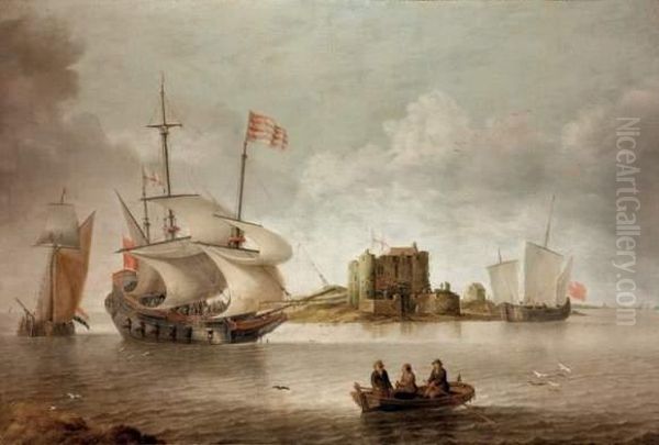 Navires De Guerre De La Marine Hollandaise Et Vaisseau Amiral De La Flotte Anglais - view 1