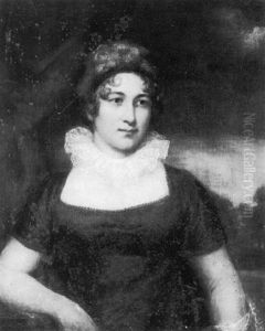 Portrait Of Lady Alashair Of Glenmuir, Wearing A Brown Dress With A White Lace Collar
