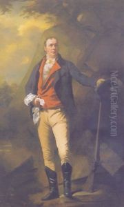 Portrait Of John Cuninghame, 13th Laird Of Craigends, Standing, Wearing A Dark Coat And Holding A Shot Gun
