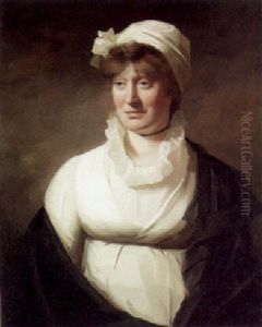 Portrait Of Miss Anne Pringle In A White Dress And Black Cloak
