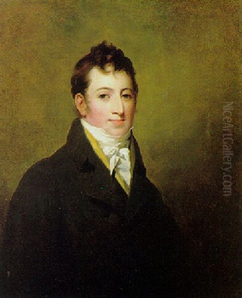 Portrait Of A Gentleman (george Crawford?) Wearing A Green Jacket - view 1