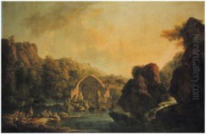 Nymphes Dans Un Paysage by Carlo Bonavia