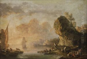 B) Pescatori Al Tramonto A Posillipo by Carlo Bonavia