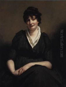 Portrait Of Mrs. Dundas Of Dundas Wearing A Charcoal Colored Dress by Sir Henry Raeburn