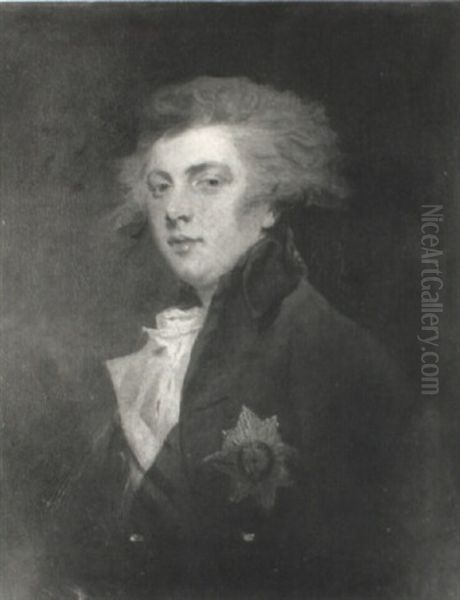 Portrait Of George The Third, Wearing A Green Coat With Regal Insignia - view 1