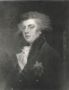 Portrait Of George The Third, Wearing A Green Coat With Regal Insignia by Sir Henry Raeburn
