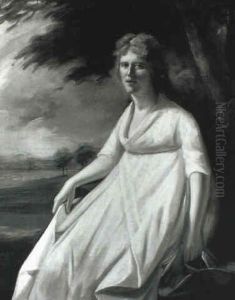 Portrait Of Miss Janet Symington Seated In A Landscape