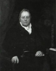 Portrait Of A Gentleman, Seated Three-quarter Length,       Wearing A Black Coat And A White Cravat